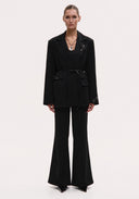 เบลเซอร์ Oversize ตกแต่งเปลี่ยนได้ สีดำ