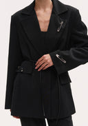 เบลเซอร์ Oversize ตกแต่งเปลี่ยนได้ สีดำ