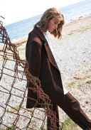 Oversize Жакет со сменным декором шоколадный