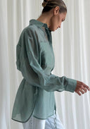 เสื้อเชิ้ตผ้าบาติสต์ LONG สีกากี