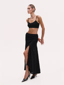Collette Guipure Skirt Black